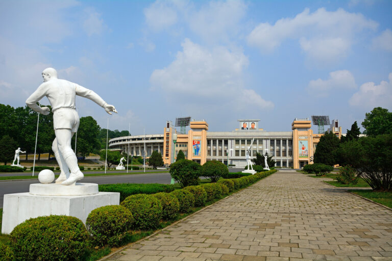 North,Korea,,Pyongyang,-,June,11:,Kim,Il-sung,Stadium,At